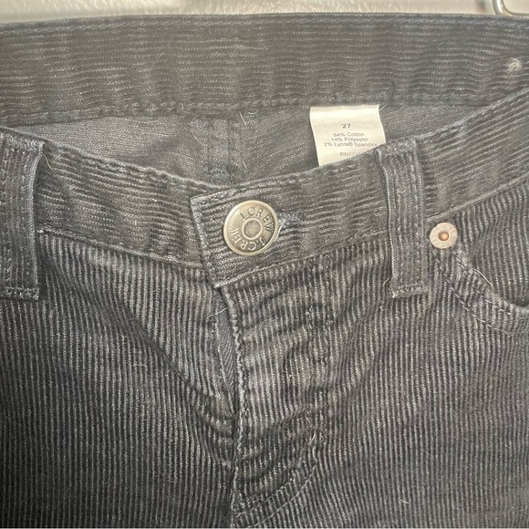 J CREW Tall mid-rise black skinny corduroy jean in signature stretch SZ/27 - Picture 3 of 10